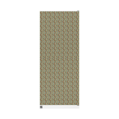Dancing Skeletons Halloween Wrapping Paper Roll, Jack-o-Lantern Gift Wrap for Spooky Party Favors and Trick or Treat Gifts
