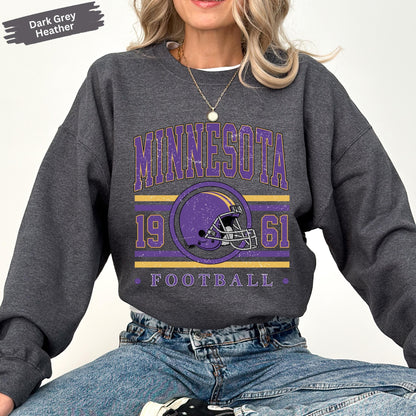 Vintage Minnesota Football Sweatshirt, Retro Sports Fan Shirt, Trendy Game Day Gift Tee, Minnesota Mascot Sweatshirt, Minnesota Football Fan
