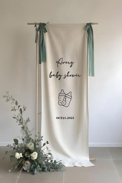 Custom Baby Shower Welcome Sign, Editable Printable Baby Shower Decoration, Modern Minimalist Baby Shower Party Sign,Custom Baby Shower Sign