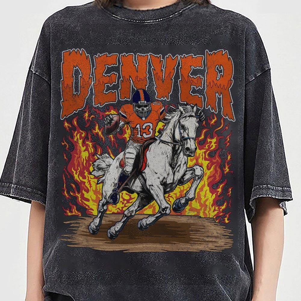 Denver Bronco Football Skull Vintage Shirt