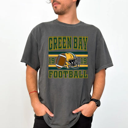Comfort Colors Green Bay Football T-Shirt, Unisex Football Shirt, Green Bay Football Tee, Game Day T-Shirt, Green Bay Sports Gear Shirt