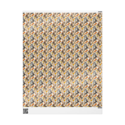 Birds and Binoculars Gift Wrap Roll, Nature Inspired Wrapping Paper for Birdwatchers and Ornithology Fans #24