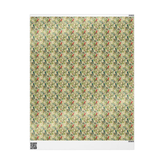 Bird Watching Wrapping Paper for Nature Lovers and Birders, Gift Wrap with Birds and Binoculars, Wildlife Inspired Gift Packaging #49