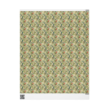 Bird Watching Wrapping Paper for Nature Lovers and Birders, Gift Wrap with Birds and Binoculars, Wildlife Inspired Gift Packaging #49