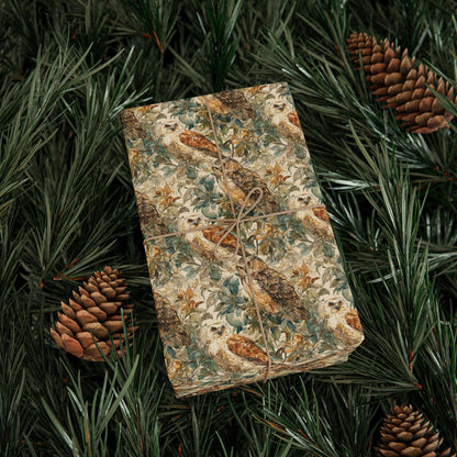 Bird Watcher Wrapping Paper Roll, Feathered Gift Wrap for Wildlife Enthusiasts and Bird Fans #39