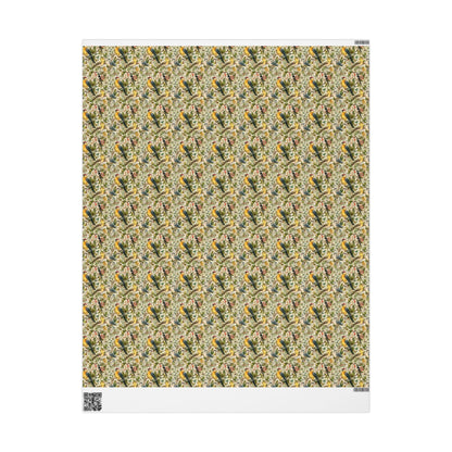 Bird Watching Wrapping Paper for Nature Lovers and Birders, Gift Wrap with Birds and Binoculars, Wildlife Inspired Gift Packaging #46