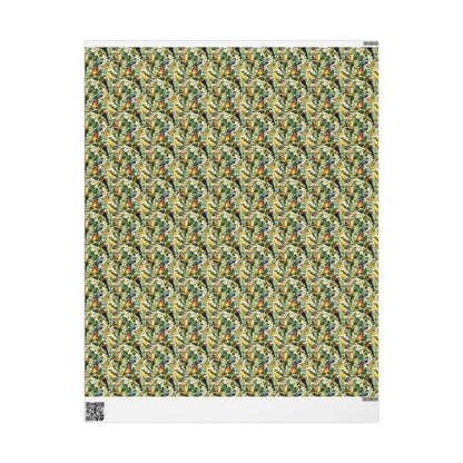 Bird Watching Wrapping Paper for Nature Lovers and Birders, Gift Wrap with Birds and Binoculars, Wildlife Inspired Gift Packaging #44