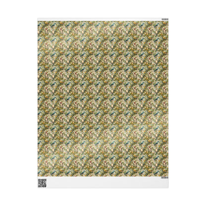 Bird Watching Wrapping Paper for Nature Lovers and Birders, Gift Wrap with Birds and Binoculars, Wildlife Inspired Gift Packaging #41