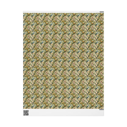 Bird Watching Wrapping Paper for Nature Lovers and Birders, Gift Wrap with Birds and Binoculars, Wildlife Inspired Gift Packaging #41