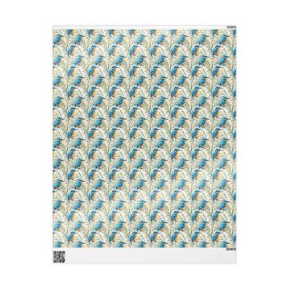 Nature Inspired Bird Wrapping Paper Roll, Outdoor Wildlife Gift Wrap for Birdwatching Enthusiasts #34