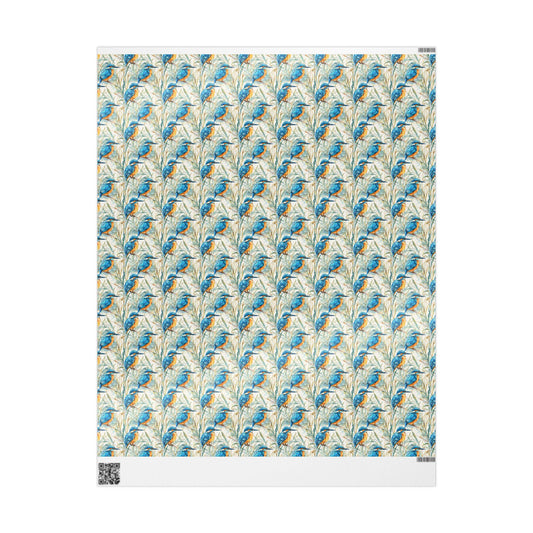 Nature Inspired Bird Wrapping Paper Roll, Outdoor Wildlife Gift Wrap for Birdwatching Enthusiasts #34