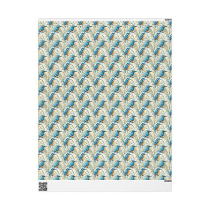 Nature Inspired Bird Wrapping Paper Roll, Outdoor Wildlife Gift Wrap for Birdwatching Enthusiasts #34
