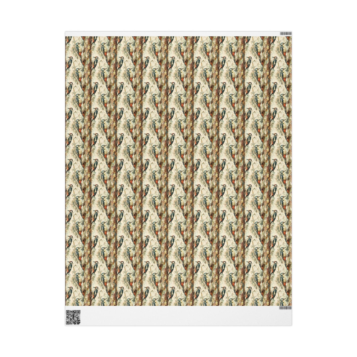 Bird Gift Wrap Roll with Binoculars and Feathers, Wrapping Paper for Nature Walkers and Bird Watchers #29