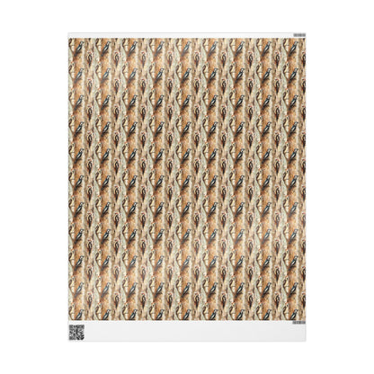 Bird Watching Wrapping Paper Roll, Gift Wrap for Wildlife Lovers with Woodland Bird Illustrations #28