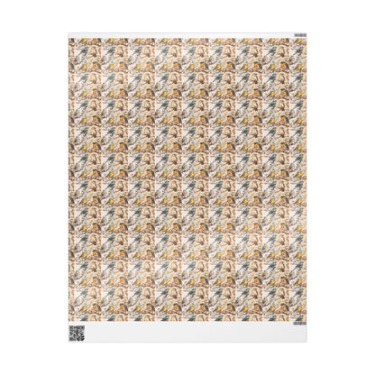 Bird Watching Wrapping Paper Roll, Wildlife Bird Print Gift Wrap for Outdoor Themed Parties and Gifts #20