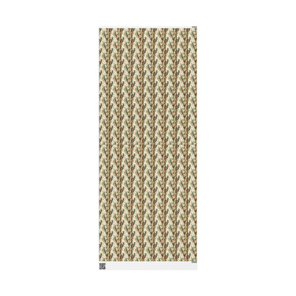Bird Gift Wrap Roll with Binoculars and Feathers, Wrapping Paper for Nature Walkers and Bird Watchers #29