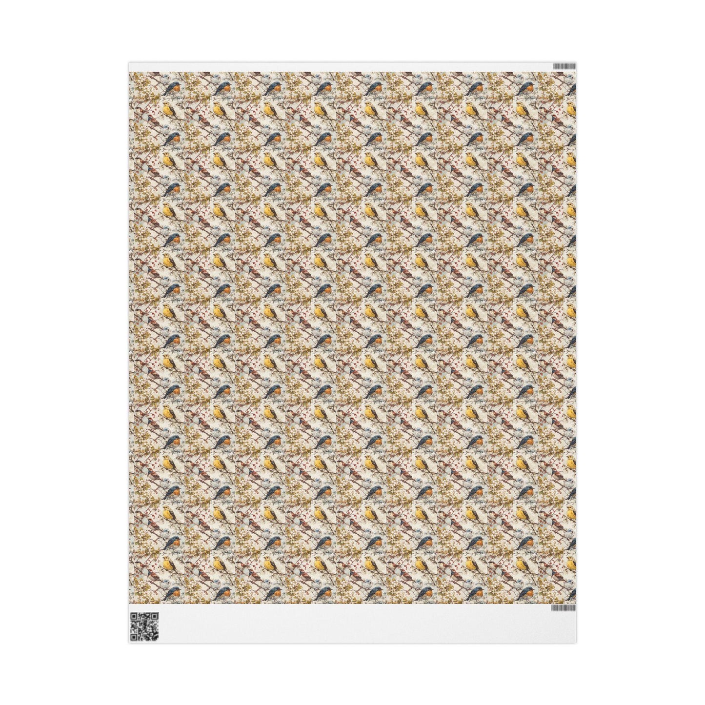 Nature Lover Wrapping Paper Roll, Bird Watching Gift Wrap with Branches, Feathers, and Colorful Birds #18