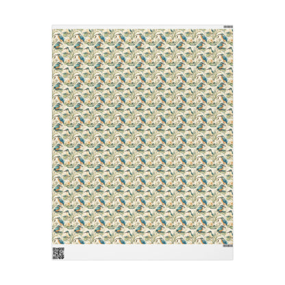 Bird Lover Wrapping Paper Roll, Bird Watching Gift Wrap with Feathers, Branches, and Wildlife Patterns #12