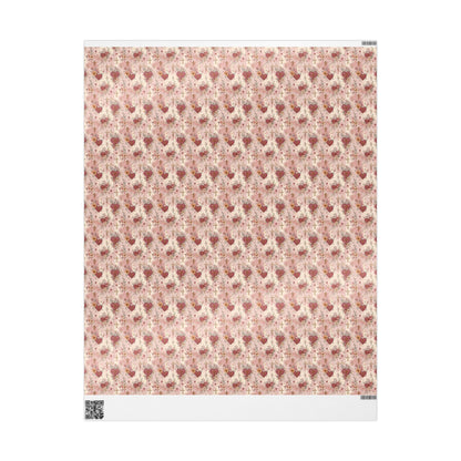 Watercolor Baptism Wrapping Paper Christian Coquette Style | Elegant Gift Wrap for Baby Girl Christening Ceremony #5