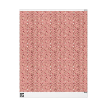 Watercolor Christian Gift Wrap Baptism Theme | Coquette Aesthetic Wrapping Paper for Baby Girl Christening #8