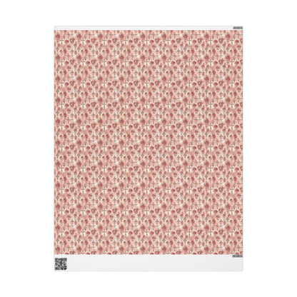 Watercolor Christian Baptism Wrapping Paper | Elegant Coquette Gift Wrap for Baby Girl Christening Celebration #11