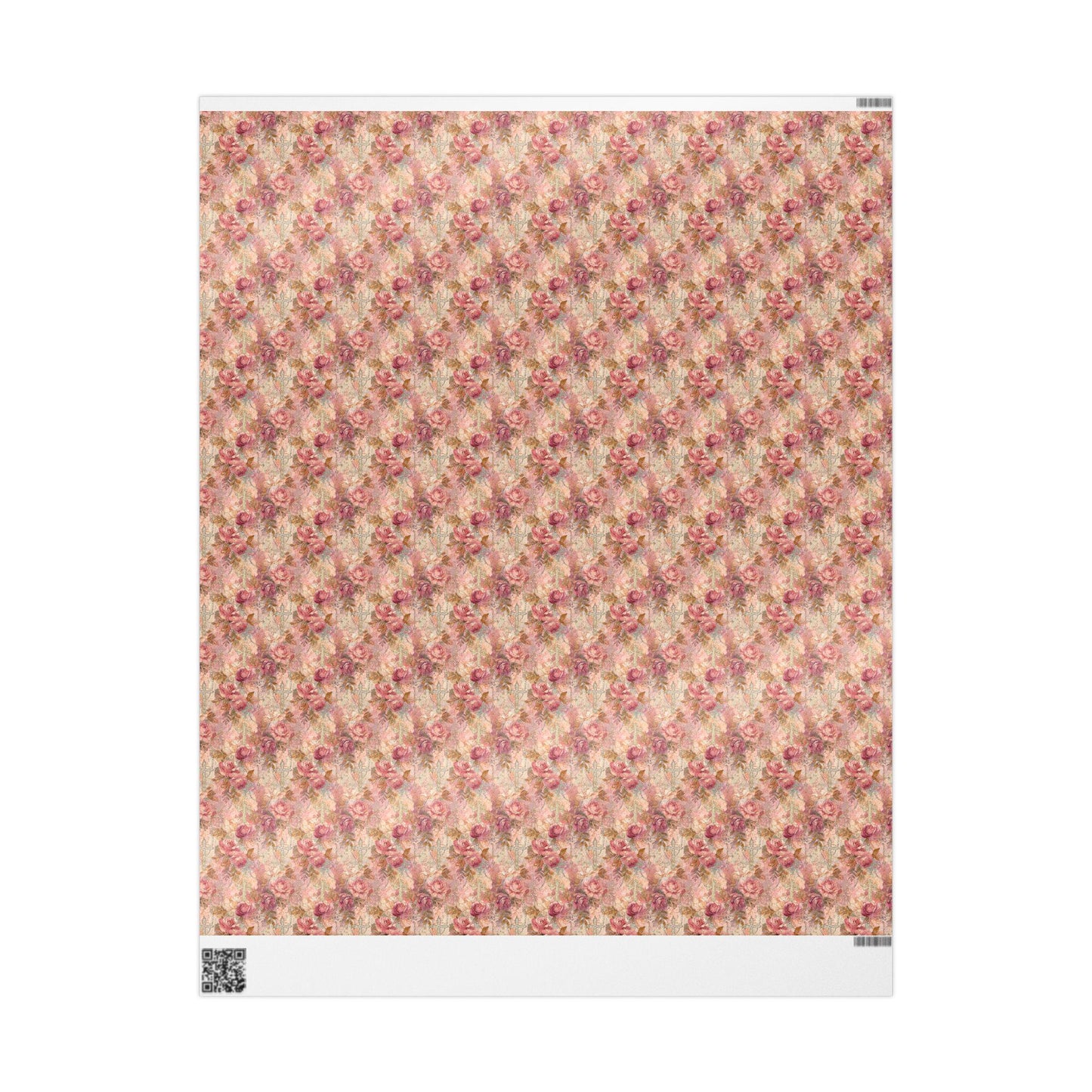 Watercolor Christian Coquette Wrapping Paper | Baptism Theme Gift Wrap for Baby Girls #17