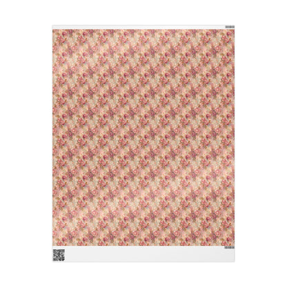 Watercolor Christian Coquette Wrapping Paper | Baptism Theme Gift Wrap for Baby Girls #17