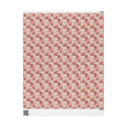 Elegant Baptism Wrapping Paper Christian Watercolor Design | Coquette Aesthetic Gift Wrap for Girls #12