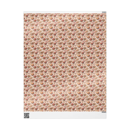 Coquette Wrapping Paper for Christian Baptism | Watercolor Christening Gift Wrap for Baby #20
