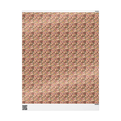 Watercolor Baby Girl Baptism Wrapping Paper | Coquette Christian Gift Wrap for Christening #21