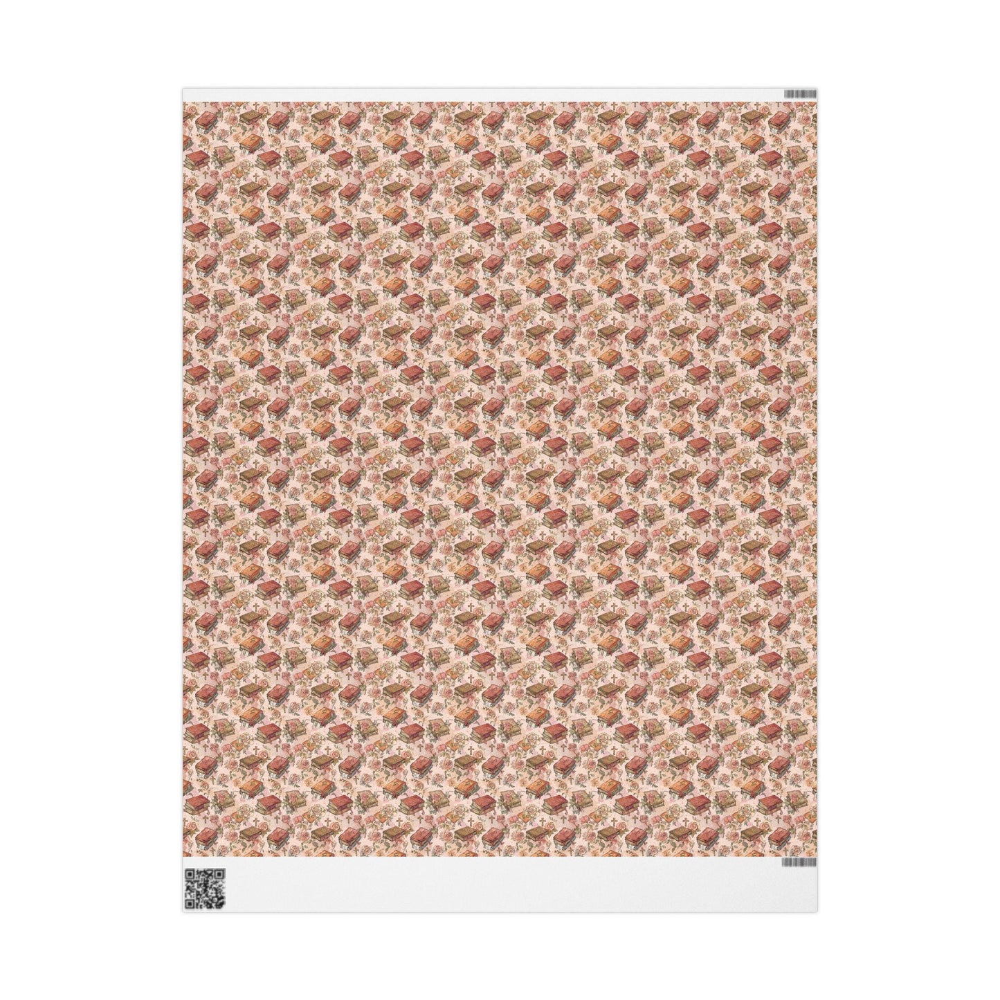 Coquette Wrapping Paper for Christian Baptism | Watercolor Christening Gift Wrap for Baby #20