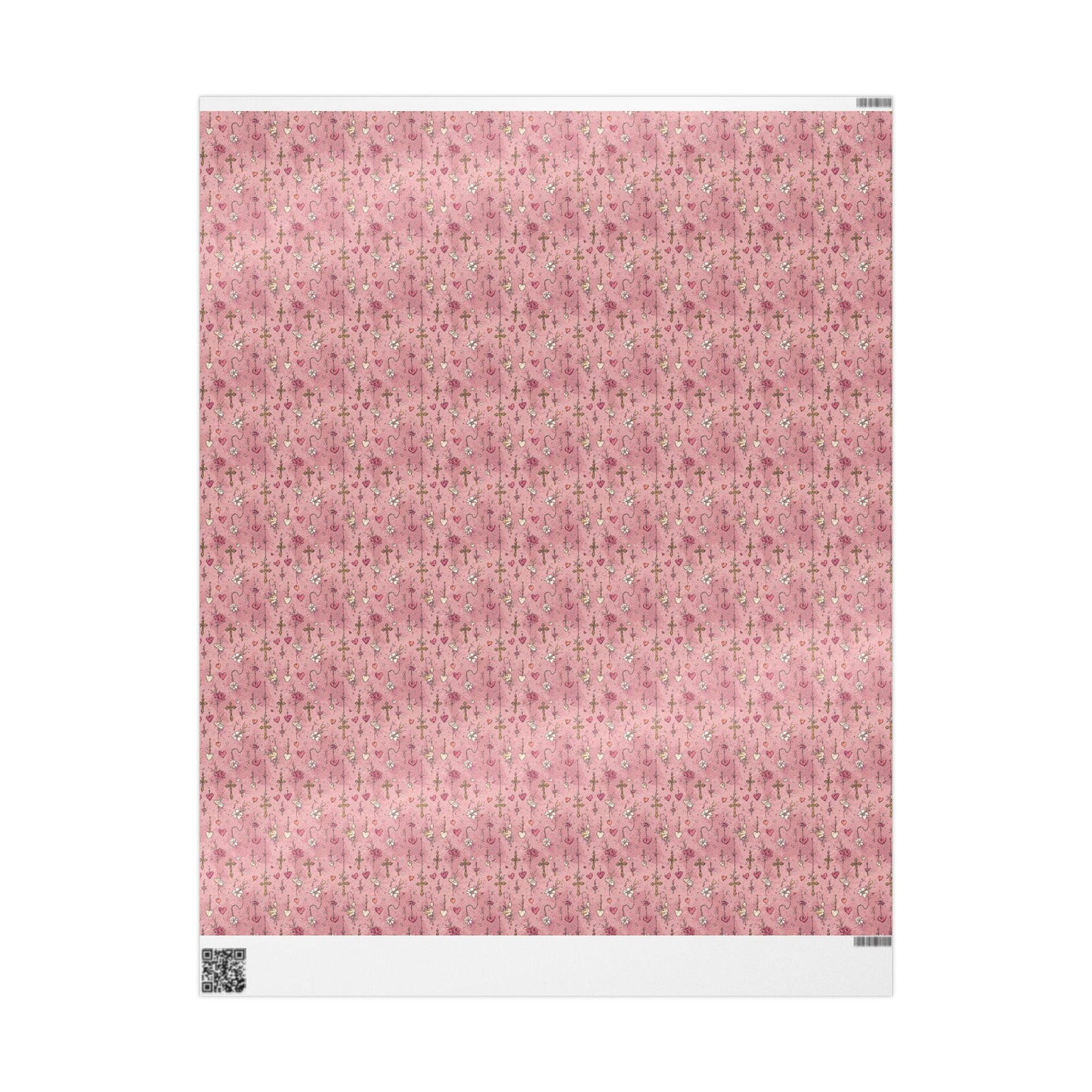 Baptism Gift Wrap Christian Watercolor Design | Coquette Aesthetic Wrapping Paper for Girls | Christening Packaging #7