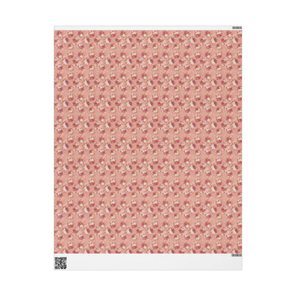 Christian Baptism Gift Wrap Coquette Watercolor Style | Elegant Wrapping Paper for Baby Girl Christening Gifts #9
