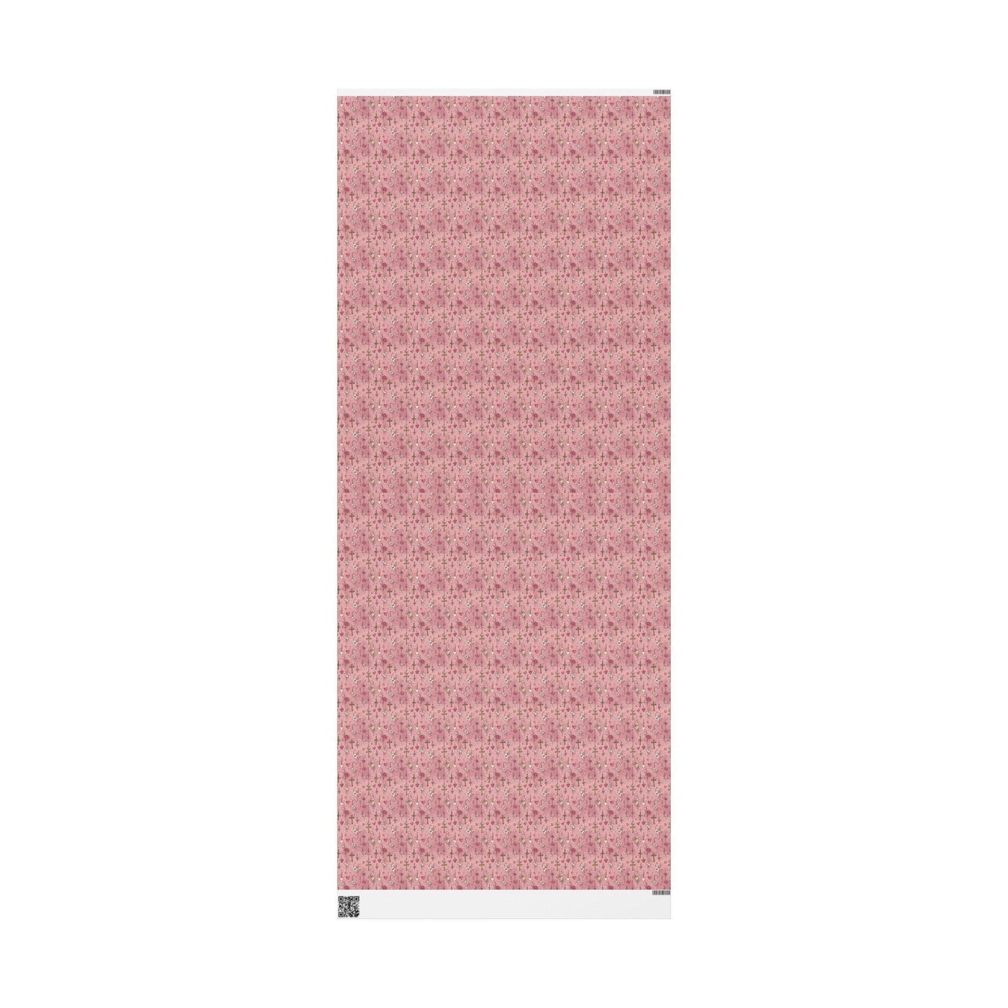 Baptism Gift Wrap Christian Watercolor Design | Coquette Aesthetic Wrapping Paper for Girls | Christening Packaging #7