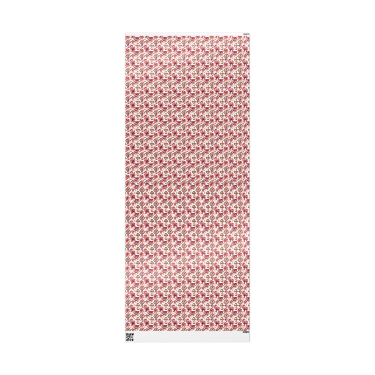 Christian Coquette Gift Wrap Baptism Theme | Watercolor Wrapping Paper for Baby Girl Christening #13