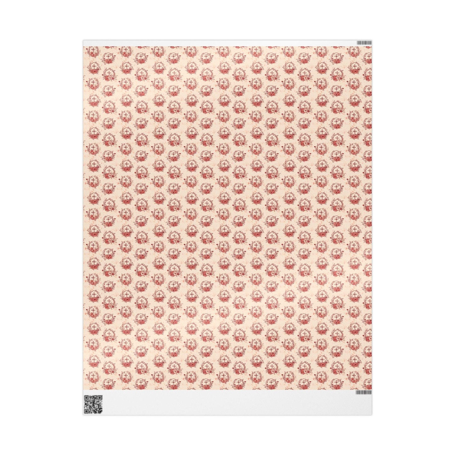 Christian Gift Wrap Baptism Theme Watercolor Floral | Coquette Aesthetic Wrapping Paper for Baby Dedication or Christening #2