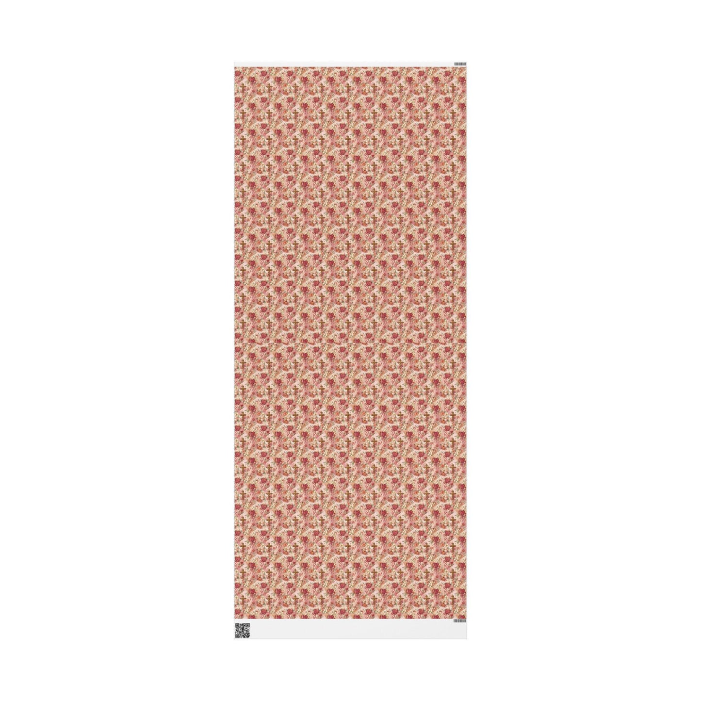 Coquette Baptism Wrapping Paper Christian Watercolor Design | Elegant Baby Girl Gift Wrap for Christening or Dedication #4