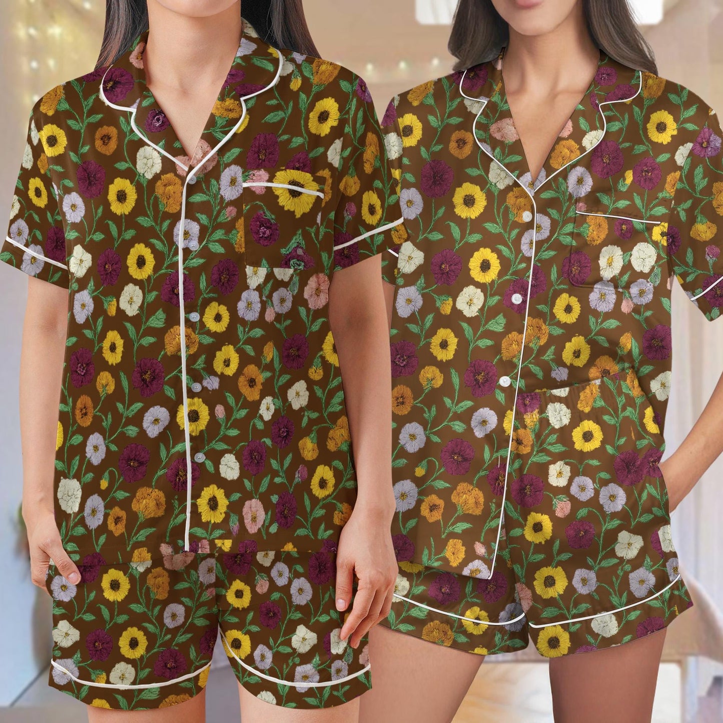 Surprise Song Piano Flowers Pajama Set, Floral Eras Sleepwear, Music Lover's Cozy Loungewear Set, Concert Memory Keepsake Pajamas, Aesthetic