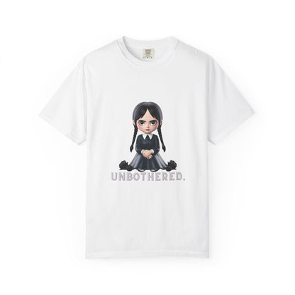 Unbothered Wednesday Addams Inspired T-Shirt | ADULT Gothic Aesthetic Comfort Colors Tee | Spooky Season Streetwear Unisex Shirt