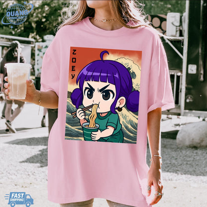 Zoey Huntrix Demon Hunters T Shirts, Huntrix Girls Tshirt, Demon Hunter Merch, Gift for Kpop Fan, Derpy Tiger Shirt, Sussy