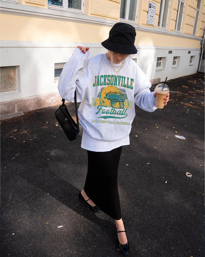 Retro Jacksonville Football 90s Style Sweatshirt, Jacksonville Football Shirt, Jacksonville Fan Shirt, Sunday Football Tee, Game Day Shirt