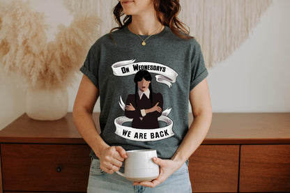 Wednesday Shirt, Spooky Gothic Halloween Tee, Moody Premium Addams Family Shirt, Retro Witch Aesthetic Top