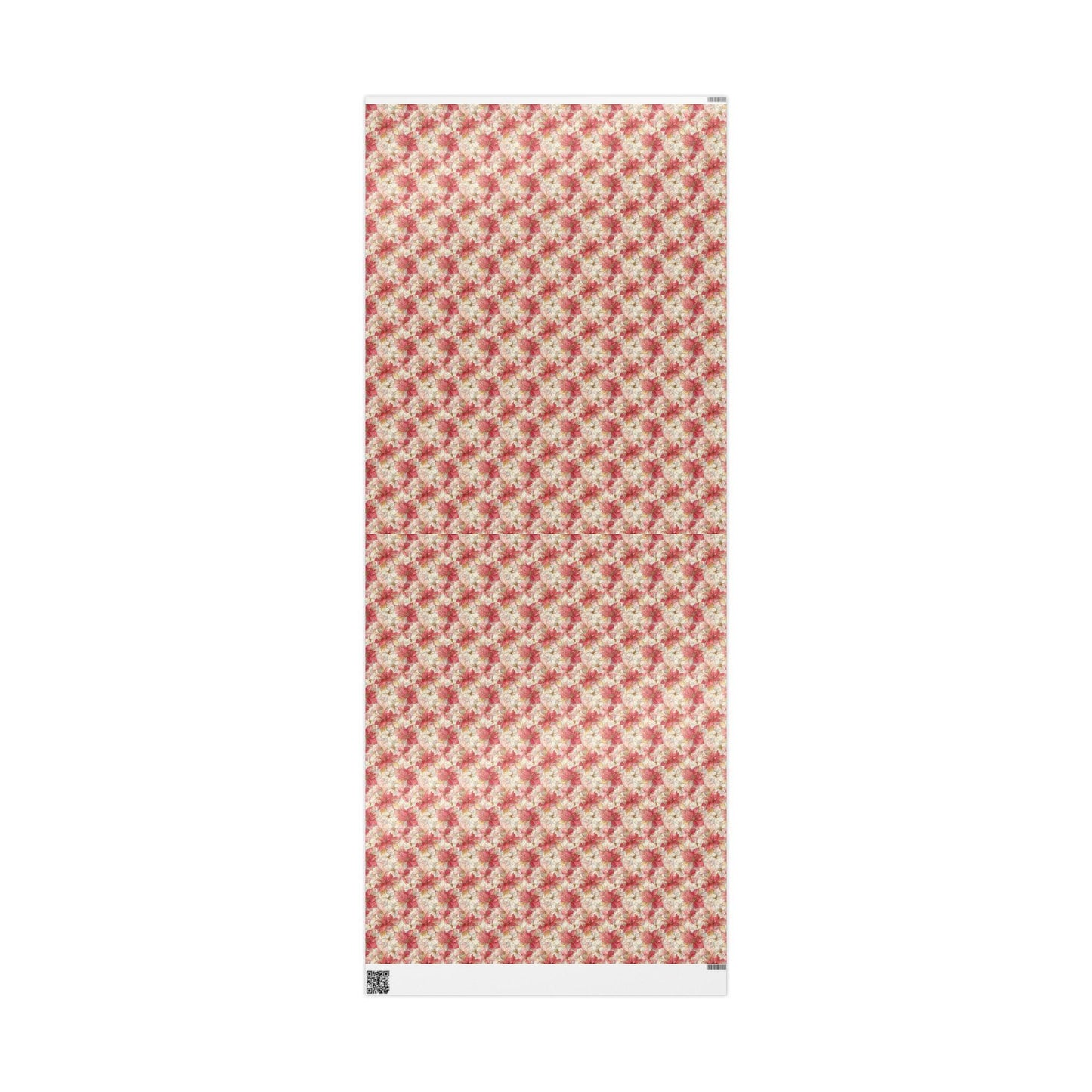 Christmas Gift Wrap with Watercolor Poinsettias, Premium Floral Wrapping Paper Roll for Winter Holidays #8
