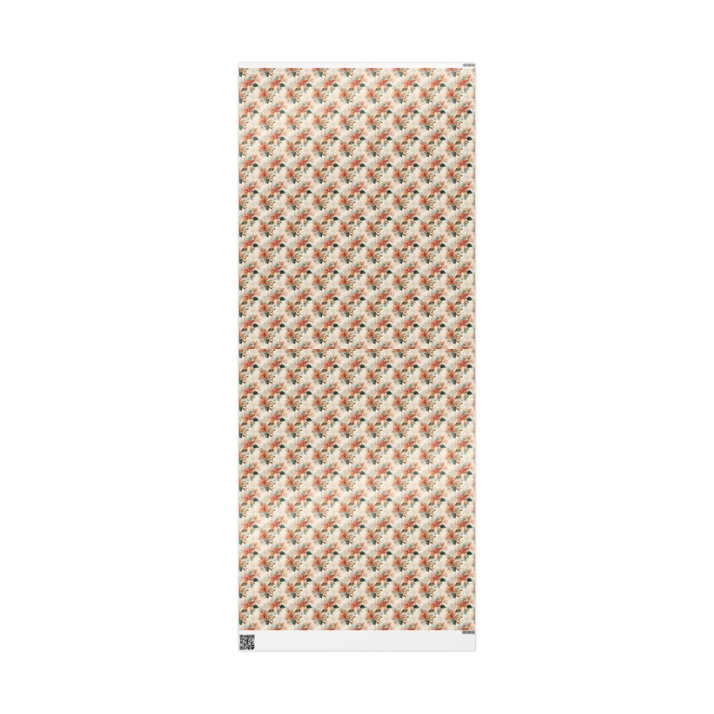 Holiday Gift Wrap Roll with Watercolor Poinsettias, Premium Floral Wrapping Paper for Christmas #17