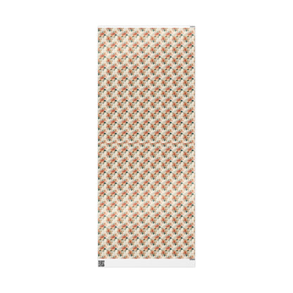 Holiday Gift Wrap Roll with Watercolor Poinsettias, Premium Floral Wrapping Paper for Christmas #17