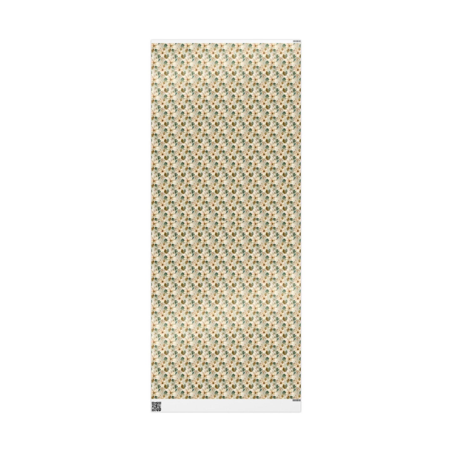 Watercolor Christmas Wrapping Paper Roll with Poinsettia Flowers, Elegant Winter Gift Wrap Idea #18