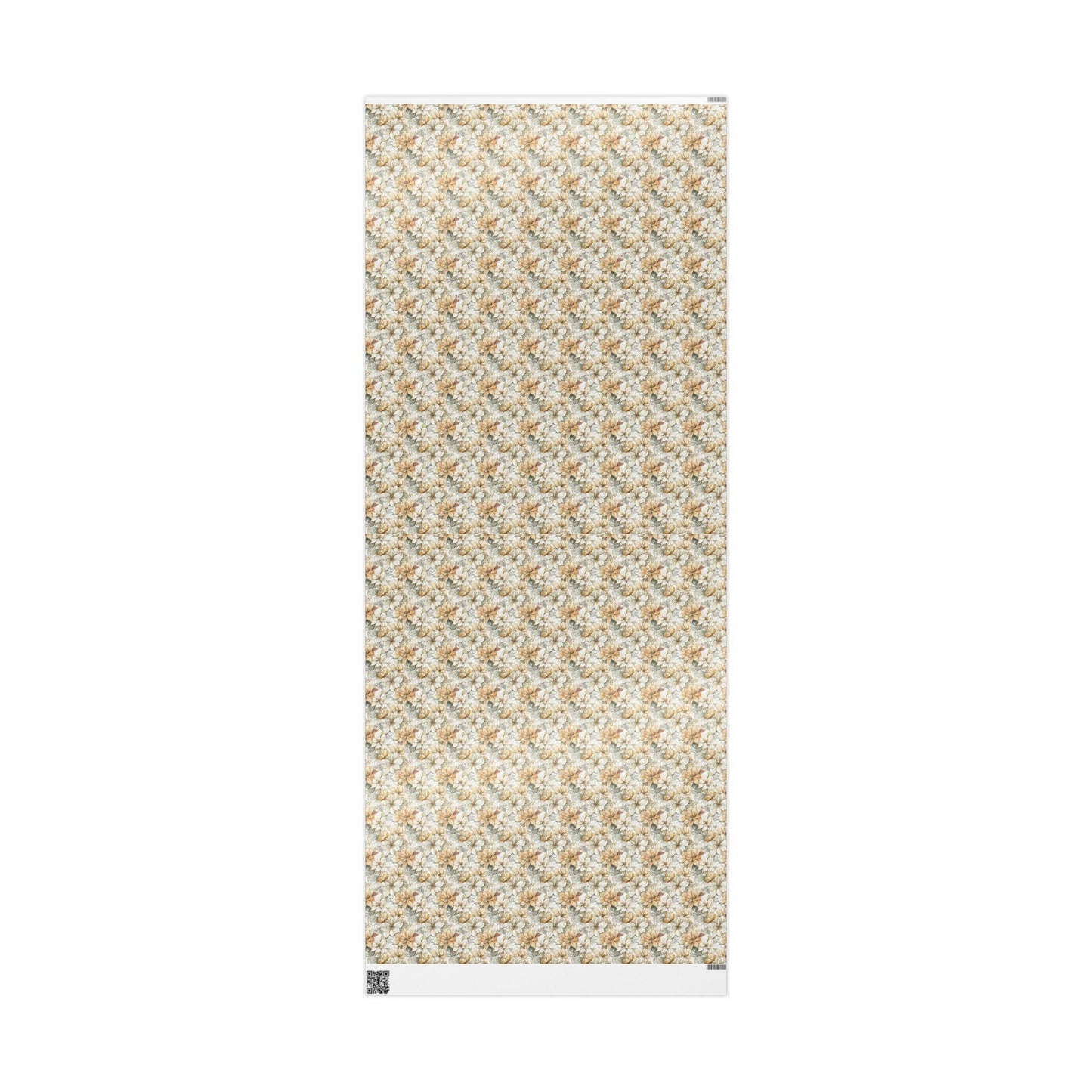Premium Watercolor Wrapping Paper Roll with Christmas Poinsettias and Winter Floral Pattern #23