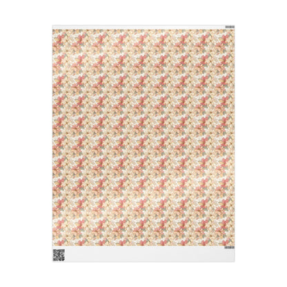 Christmas Poinsettia Wrapping Paper Roll, Elegant Watercolor Gift Wrap for Winter Holiday Gifts #21