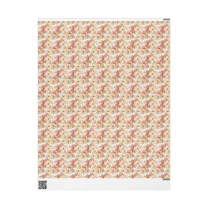 Christmas Poinsettia Wrapping Paper Roll, Elegant Watercolor Gift Wrap for Winter Holiday Gifts #21