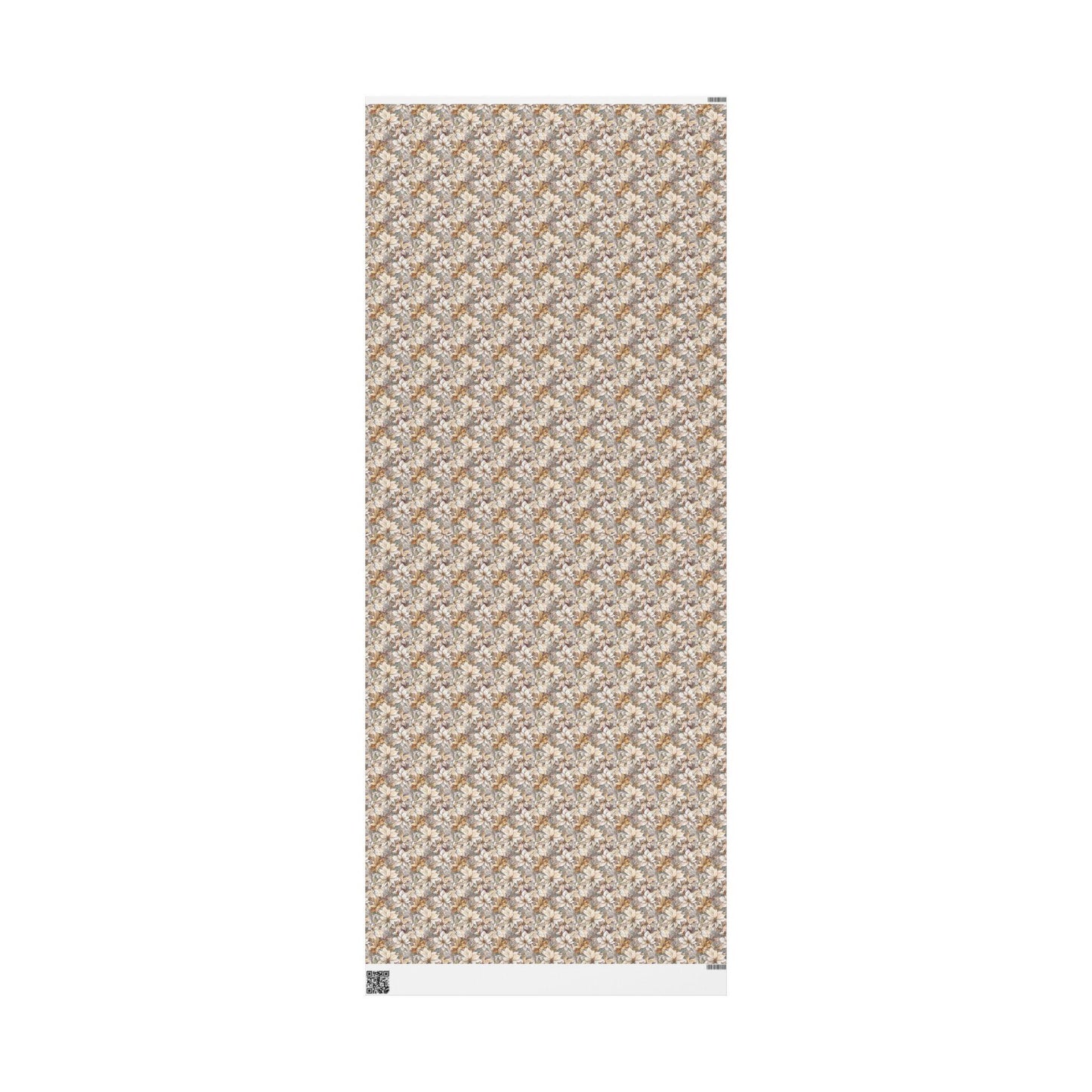Winter Christmas Wrapping Paper Roll with Poinsettias, Elegant Watercolor Holiday Gift Wrap #22